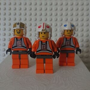 LEGO X-Wing Pilot Minifigures (x3) - Luke, Dak, Biggs - Star Wars